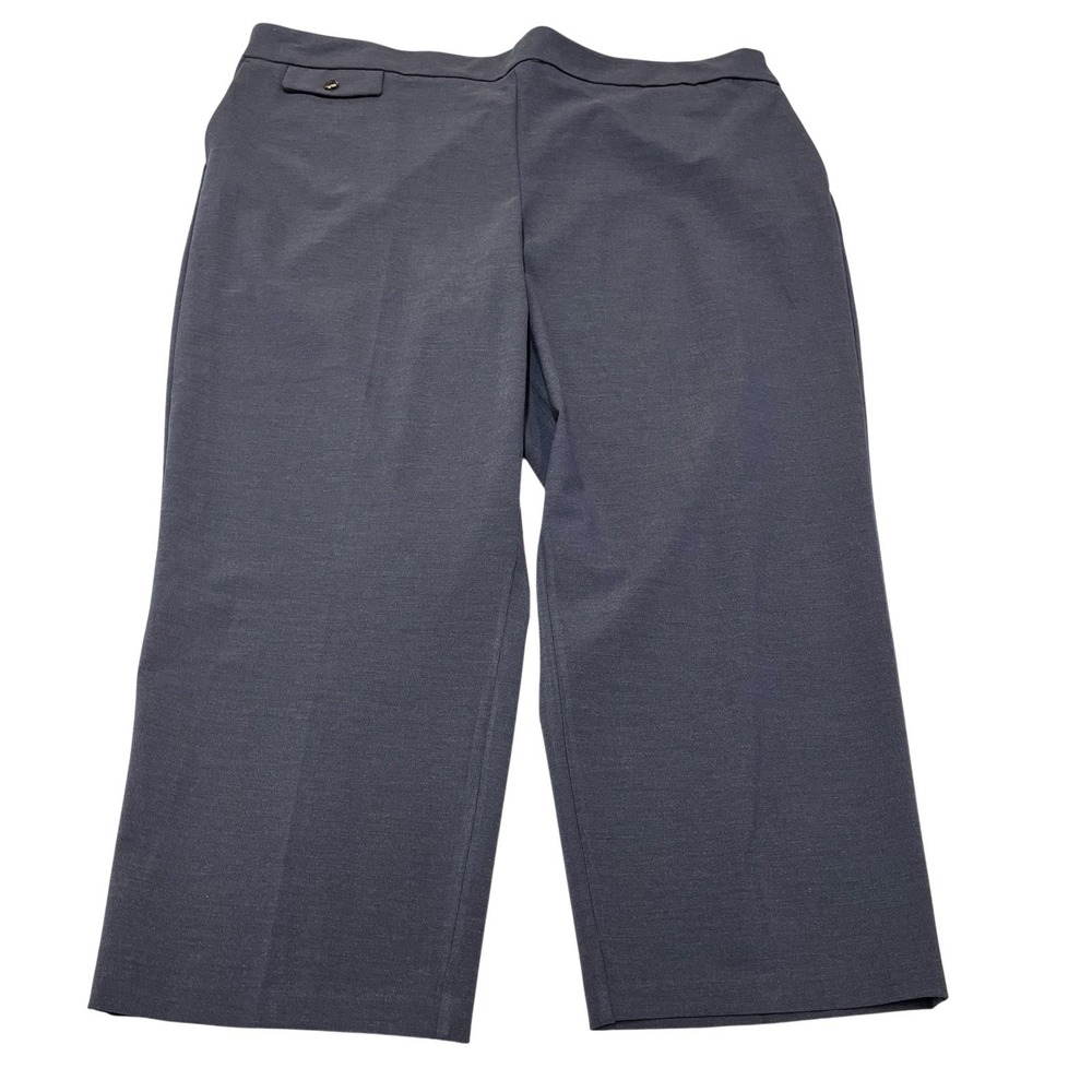 Rachel Zoe Pants Blue Pull On Elastic Waist Tapered Leg 3X Office Career Comfort
